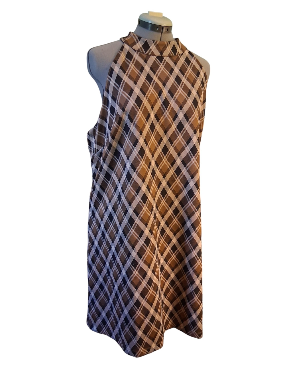 Bar III Plaid Shirt in Brown and Black
